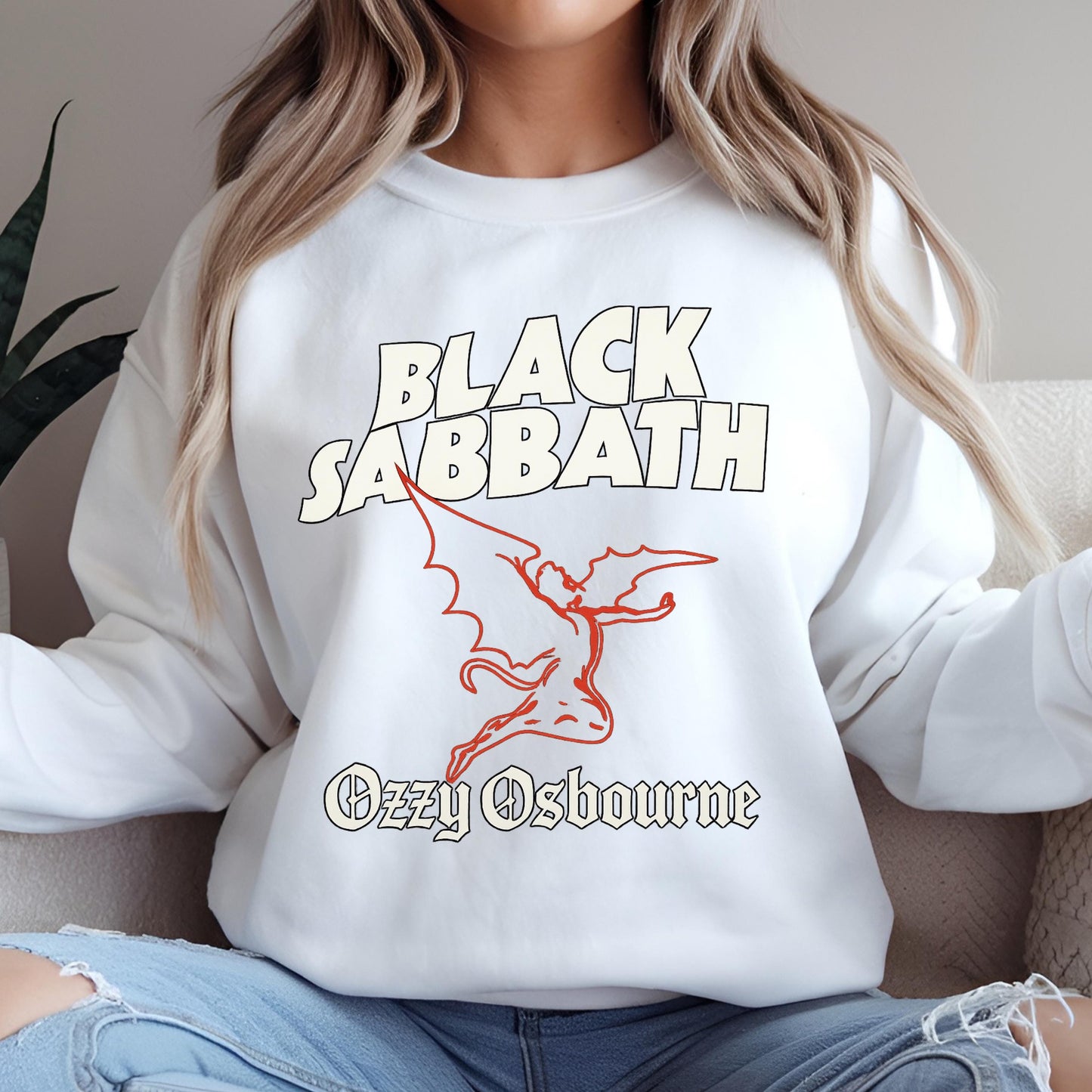 Black Sabbath Sweatshirt - Vintage Rock Hoodie With Ozzy Osbourne Devil Graphic