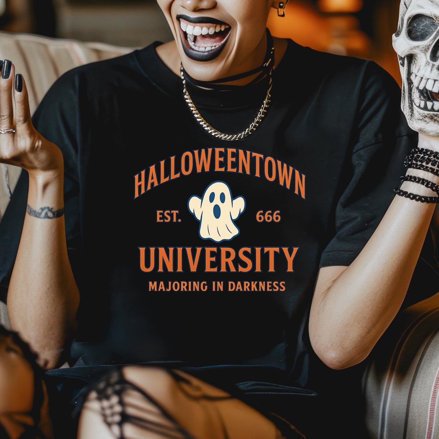 Halloween Ghost T-Shirt – Cute Ghost Graphic Unisex Cotton Shirt | Spooky Season Tee