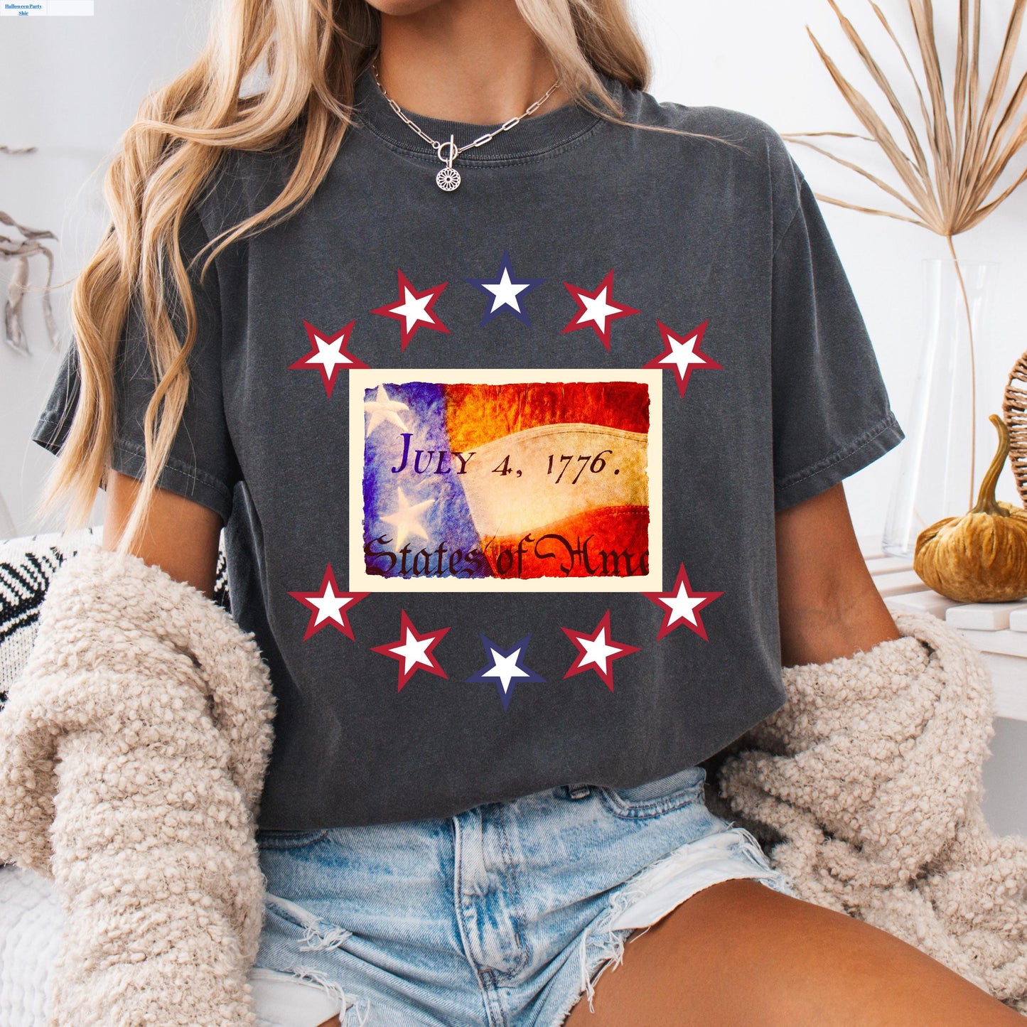 Independence Day Shirt – Vintage July 4th American Flag Tee | Patriotic Cotton