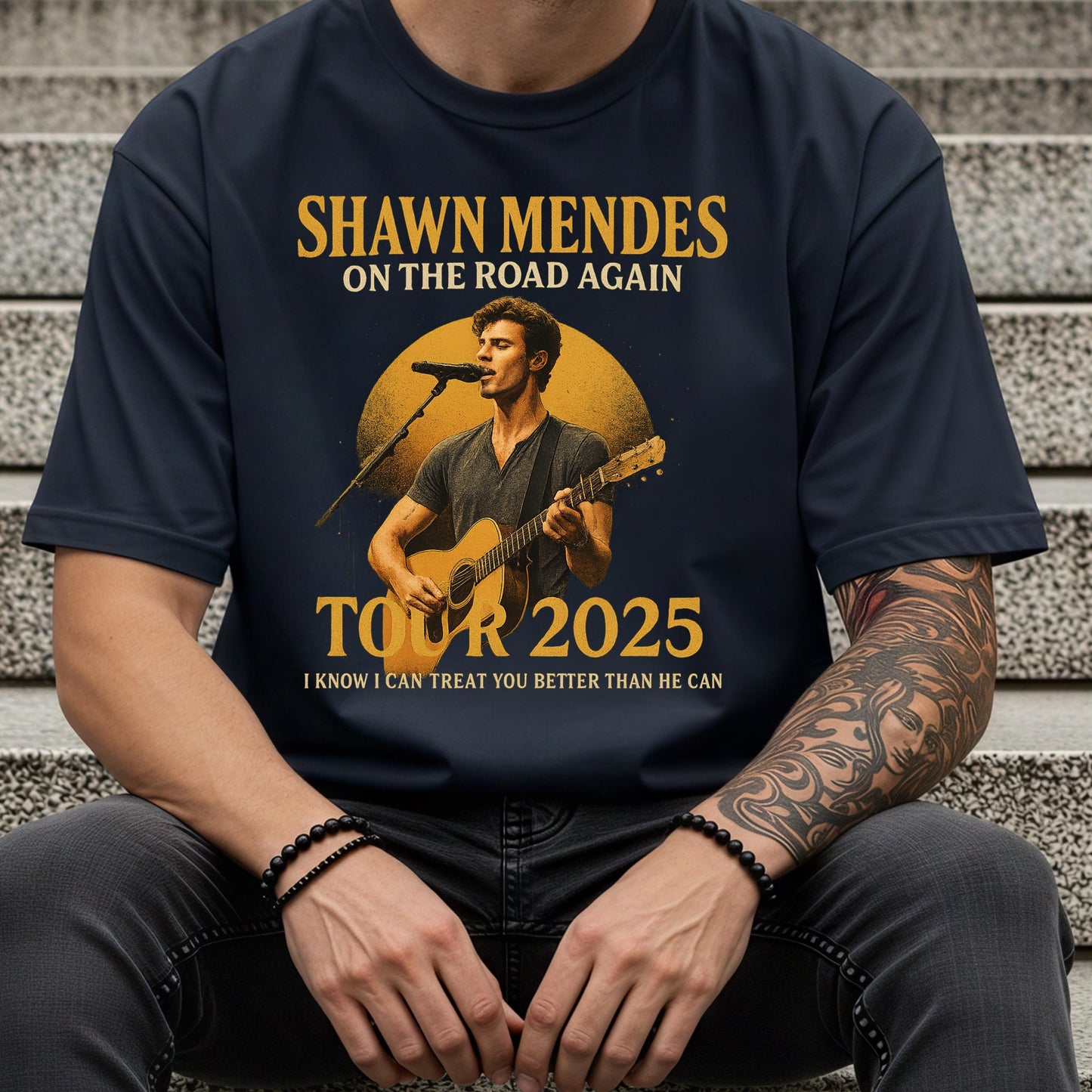 Shawn Mendes Tour Shirt - 2025 Concert Fan Tee | Lyric Print, Soft Cotton