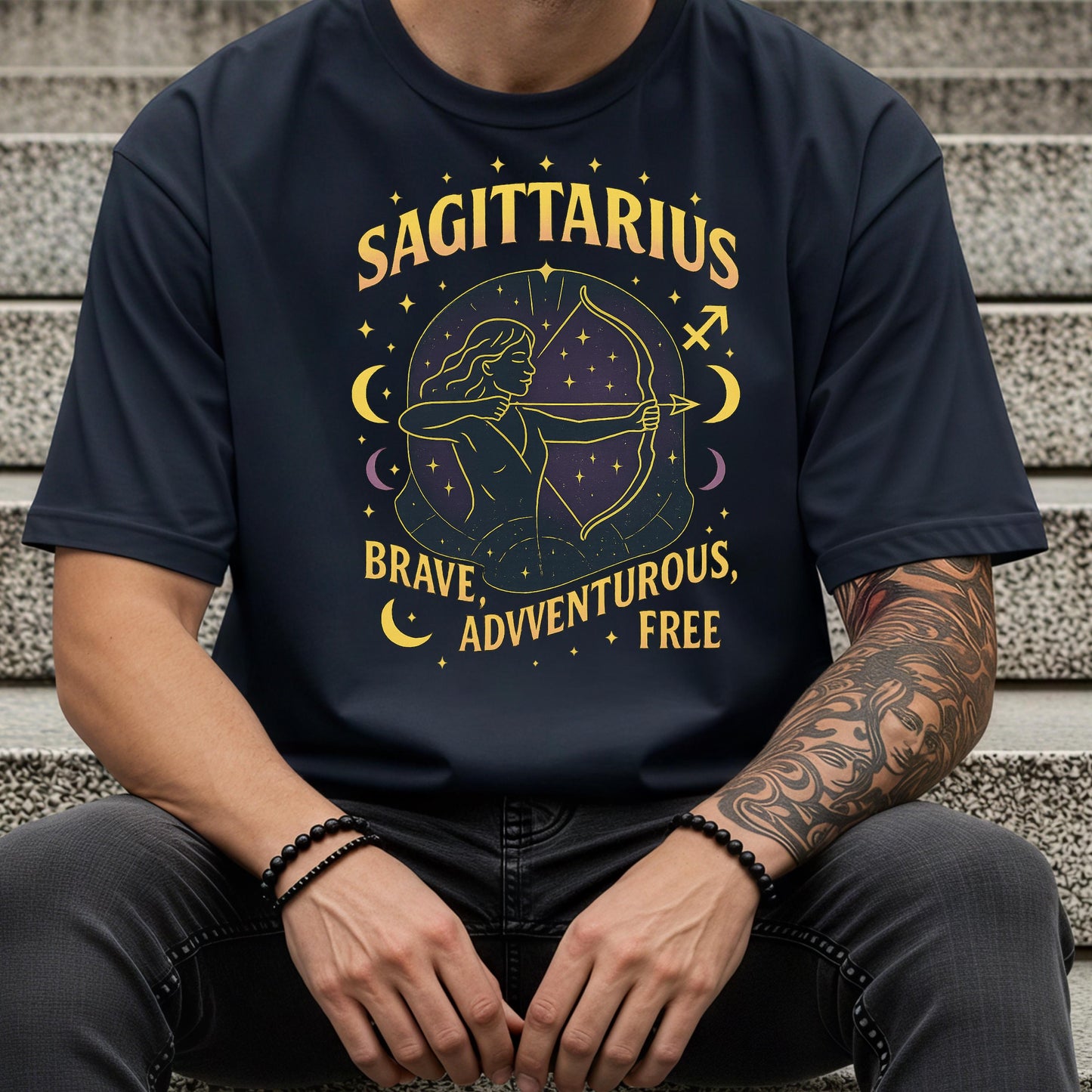 Sagittarius Zodiac T-Shirt – Mystic Zodiac Apparel | Brave Adventurous Shirt