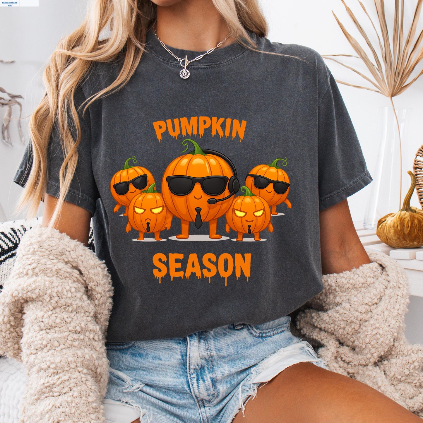 Pumpkin Season T-Shirt – Cozy Season Shirt With Retro Pumpkin Graphic Tee