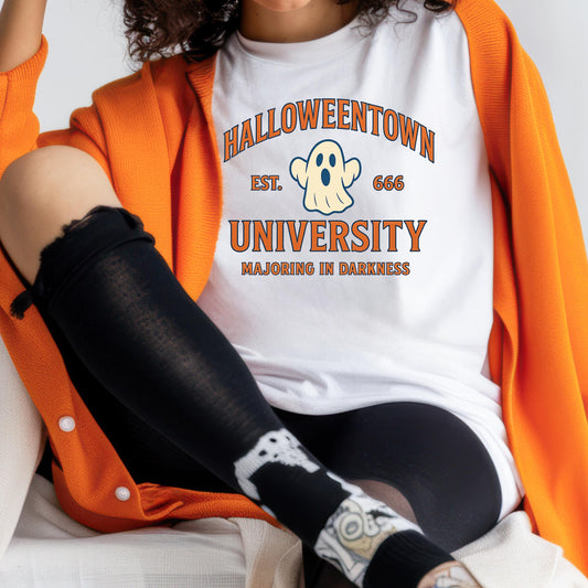 Halloween Ghost T-Shirt – Cute Ghost Graphic Unisex Cotton Shirt | Spooky Season Tee