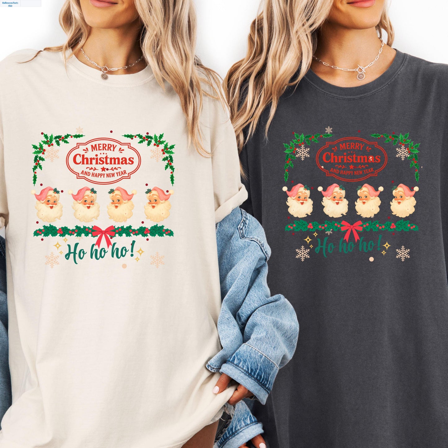 Retro Pink Santa T-Shirt – Vintage Christmas Graphic Tee | Cozy Holiday Top