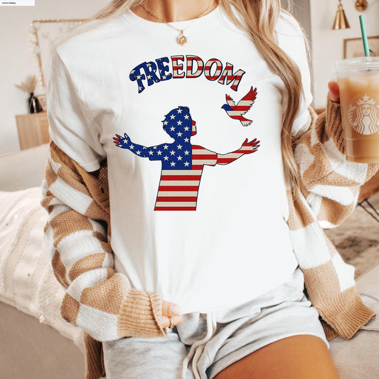 USA Flag T-Shirt - Patriotic Shirt With American Pride & Red White Blue Design