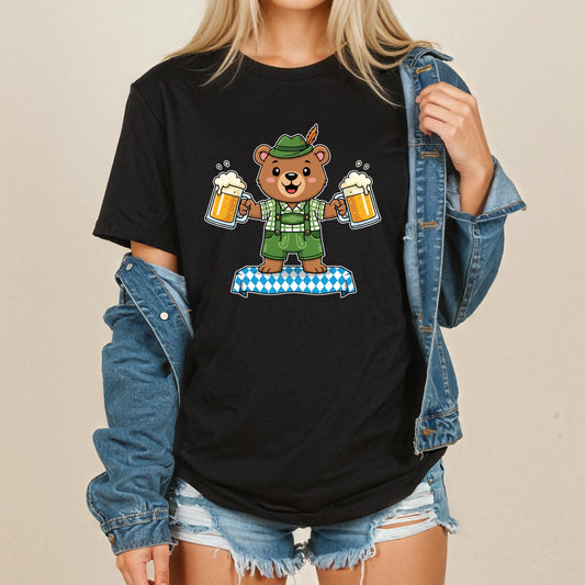 Oktoberfest T-Shirt - Cute Oktoberfest Bear Tee | Soft Cotton Bavarian Festival Shirt