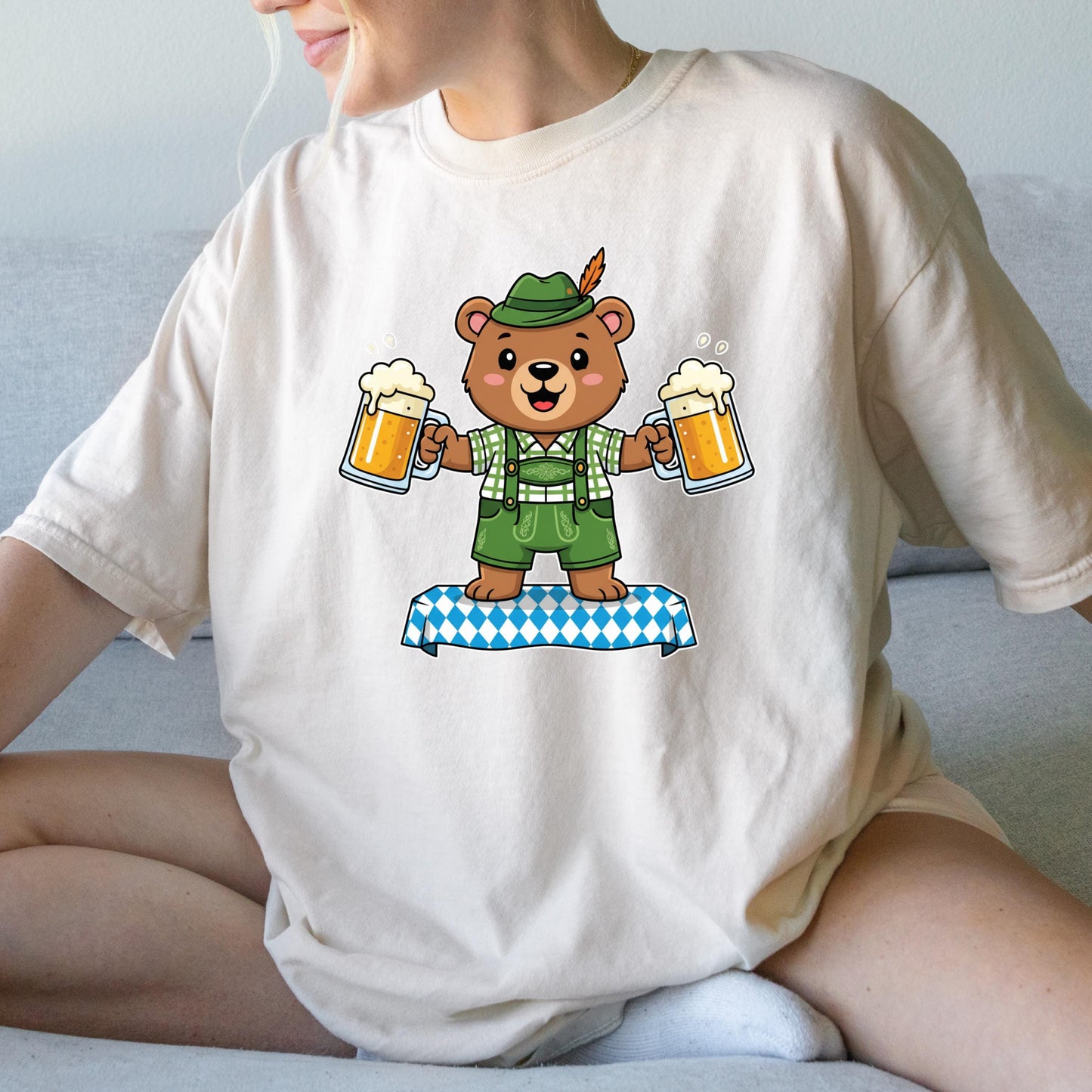 Oktoberfest T-Shirt - Cute Oktoberfest Bear Tee | Soft Cotton Bavarian Festival Shirt